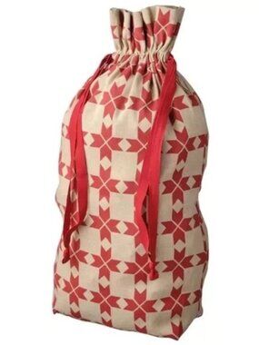 Ikea Vinterfint Christmas Santa Gift Sack Drawstring Bag 35.5" x 22"
